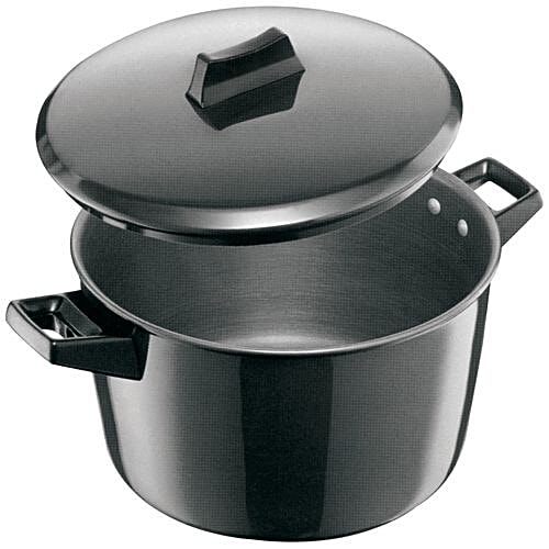 Hawkins Futura Hard Anodised Cook-N-Serve Bowl/Kadhai - 23 cm, 4.06 mm, Glass Lid, ACB50, 5 L  Non-Toxic, Non-Staining