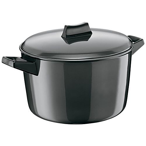 Hawkins Futura Hard Anodised Cook-N-Serve Bowl/Kadhai - 23 cm, 4.06 mm, Glass Lid, ACB50, 5 L  Non-Toxic, Non-Staining