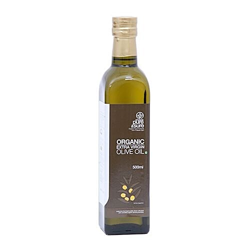 Phalada Pure & Sure Organic - Extra Virgin Olive Oil, 500 ml Bottle 