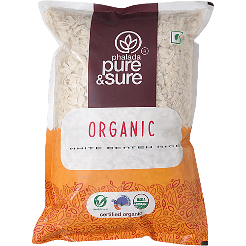 Phalada Pure & Sure Organic - Beaten Rice, 1 kg Pouch 