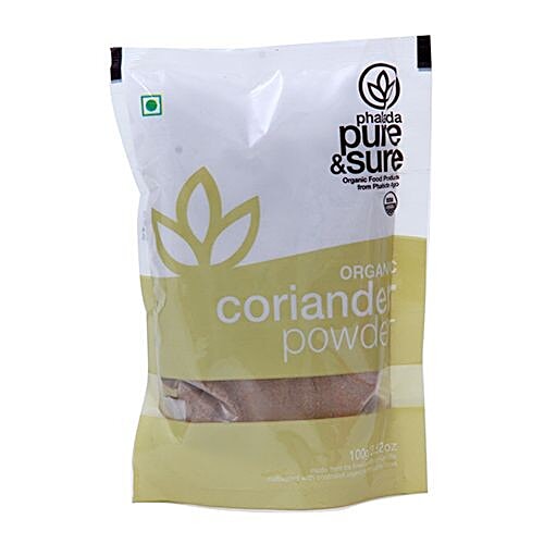 Phalada Pure & Sure Organic - Coriander Powder/Dhana Powder, 100 g Pouch 
