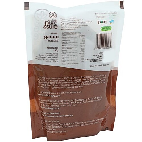Phalada Pure & Sure Organic - Garam Masala, 100 g Pouch 