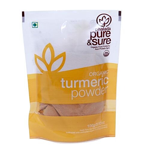 Phalada Pure & Sure Organic - Tumeric Powder, 100 g Pouch 