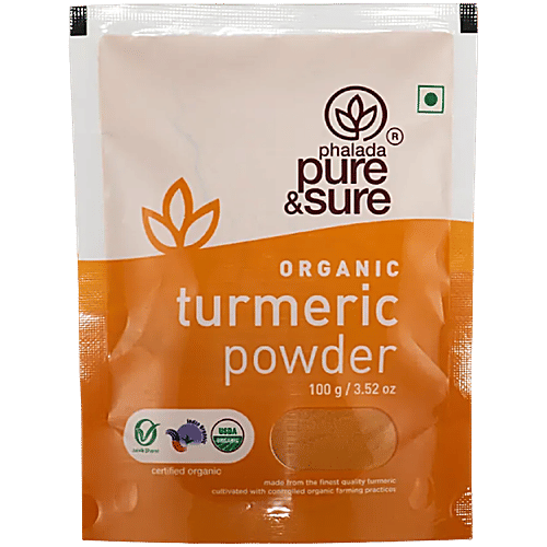 Phalada Pure & Sure Organic - Turmeric Powder, 100 g Pouch 