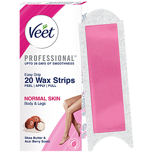 Veet Professional Waxing Strips Kit - For Normal Skin, 20 pcs  