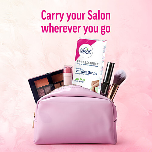 Veet Professional Waxing Strips Kit - For Dry Skin, 20 pcs