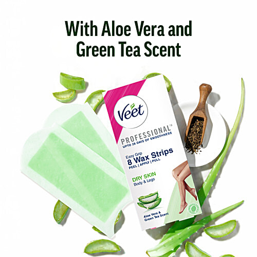 Veet Professional Waxing Strips Kit - For Dry Skin, 20 pcs