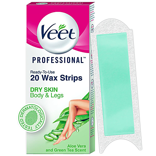 Buy Veet Waxing Strips Kit Full Body Dry Skin 20 Strips Online at Best Price. of Rs 250.17