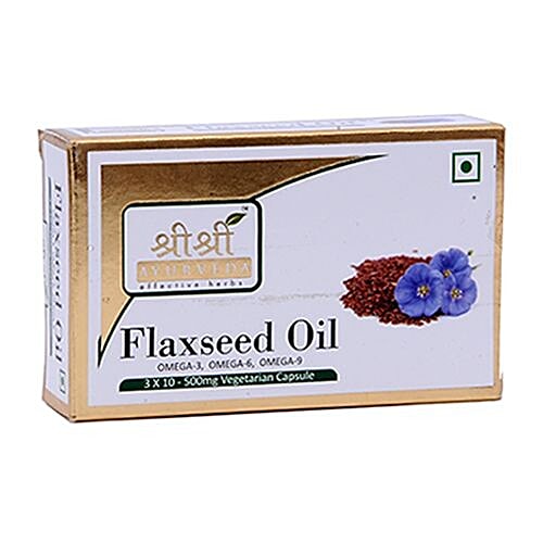 Buy Sri Sri Ayurveda Flaxseed Oil Omega 3 Omega 6 Omega 9 Vegetarian