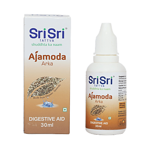 Sri Sri Tattva Organic Ajamoda Arka - Digestive Aid, 30 ml  Paraben Free
