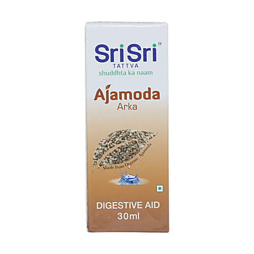 Sri Sri Tattva Organic Ajamoda Arka - Digestive Aid, 30 ml  Paraben Free