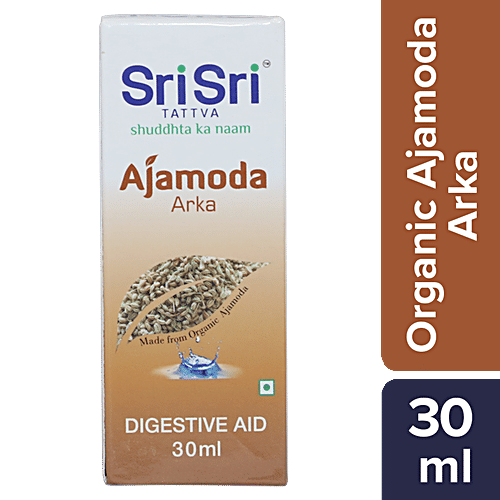 Sri Sri Tattva Organic Ajamoda Arka - Digestive Aid, 30 ml  Paraben Free