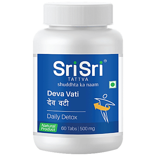 Sri Sri Tattva Deva Vati - Daily Detox, 500 mg, 60 pcs  Paraben Free