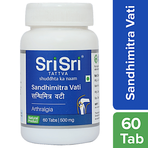 Sri Sri Tattva Sandhimitra Vati - Arthralgia, 500 mg, 60 pcs  Paraben Free