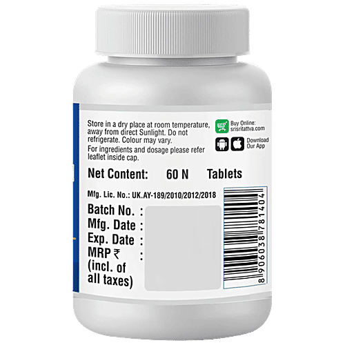 Sri Sri Tattva Liv-On - Liver Tonic, 500mg, 60 pcs Paraben Free