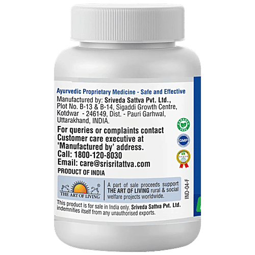 Sri Sri Tattva Liv-On - Liver Tonic, 500mg, 60 pcs Paraben Free