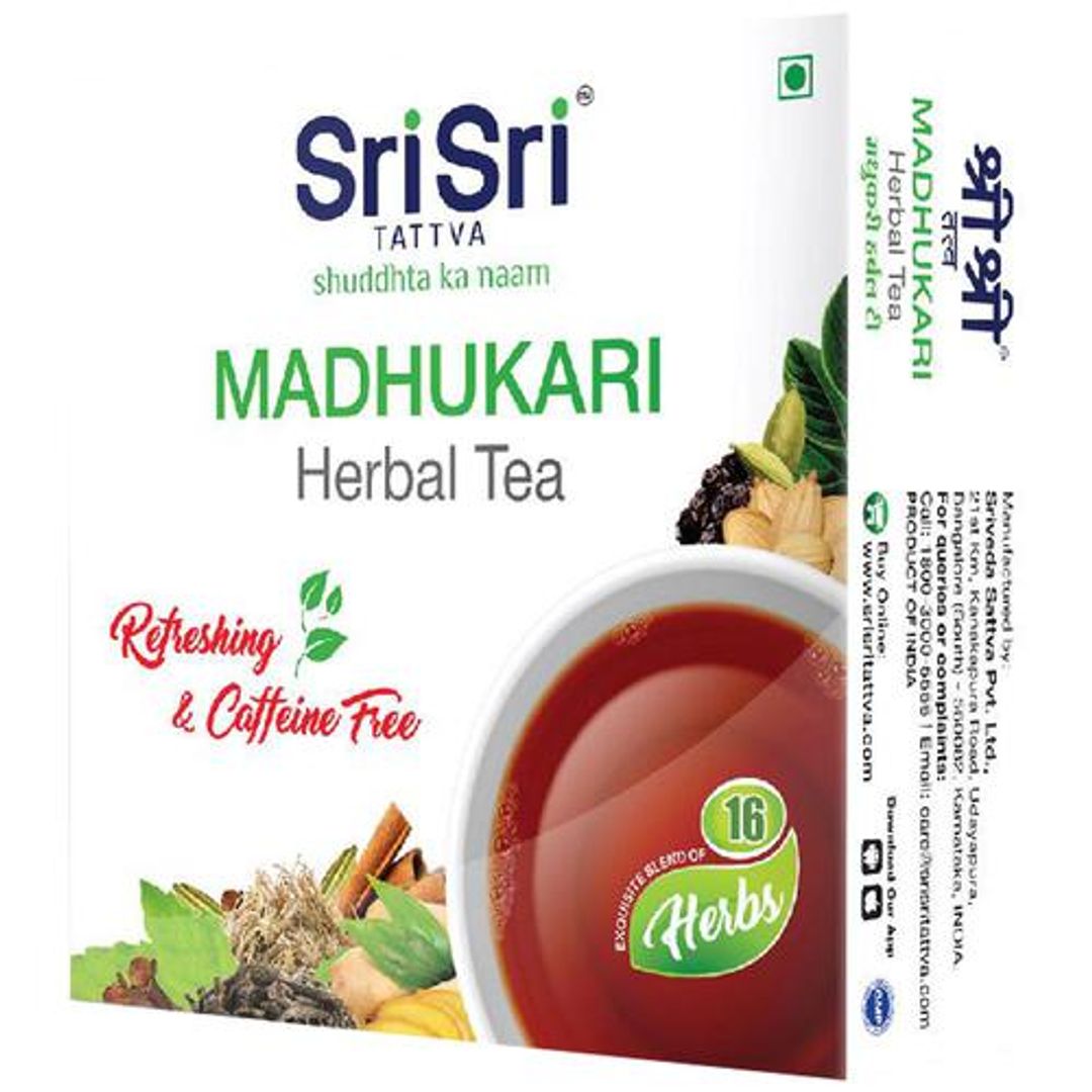 Sri Sri Tattva Herbal Tea - Madhukari, Refreshing & Caffeine Free, 100 g Carton