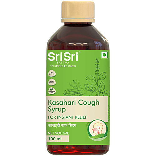 Sri Sri Tattva Kasahari Cough Syrup, 250mg, 100 ml  No Alcohol