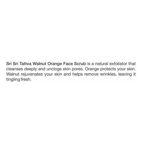 Sri Sri Tattva Face Scrub - Walnut Orange, 60 g  