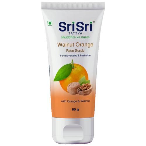Sri Sri Tattva Face Scrub - Walnut Orange, 60 g  