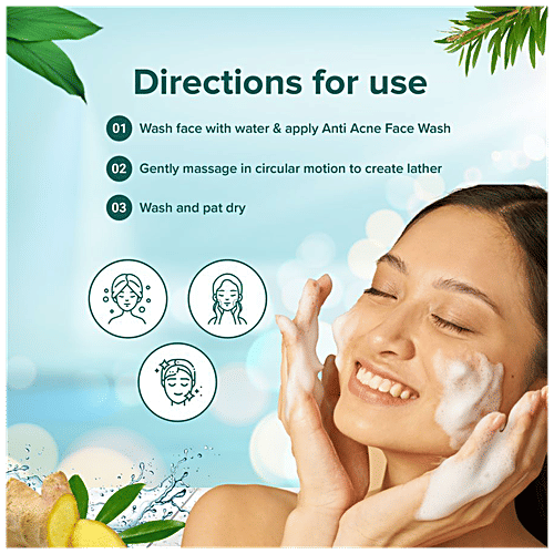 Sri Sri Tattva Anti Acne Face Wash, 60ml - Excess Oil Control for Acne Prone Skin - Controls Blackheads Whiteheads & Lighten Blemishes - Purifying Face Cleanser for Women & Men, 60 ml  