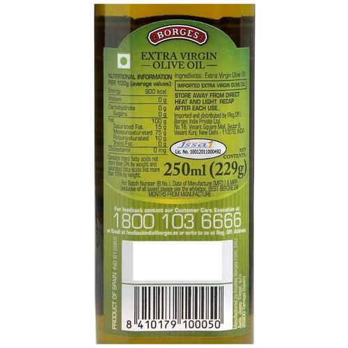 BORGES Original Extra Virgin Olive Oil, 250 ml Bottle Zero Trans Fat, Zero Cholesterol
