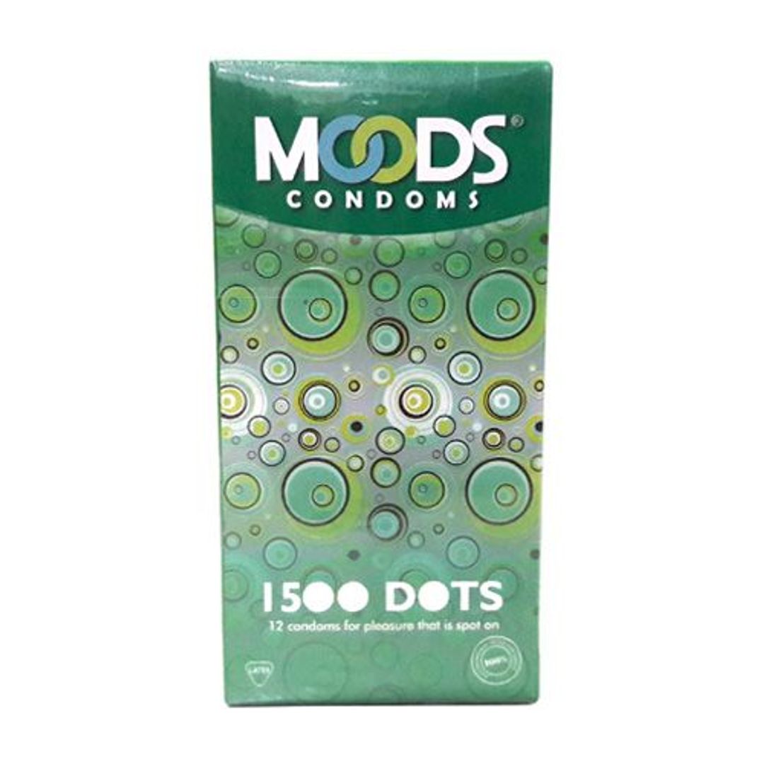 Moods Condoms - 1500 Dotted, 12 nos 