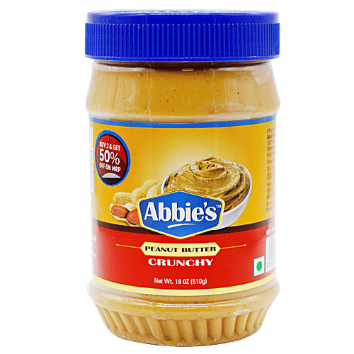 Abbies Peanut Butter - Crunchy, 510 g Bottle 