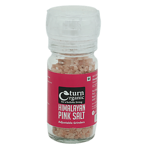 Turn Organic Himalayan - Pink Salt/Uppu, 95 g Bottle 