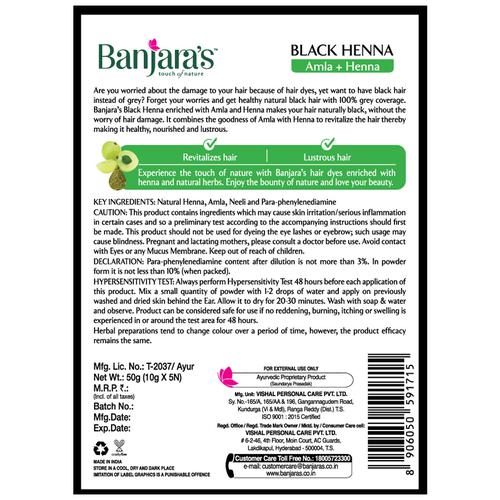 Buy Banjara's Black Henna Hair Colour Online at Best Price of Rs 70 -  bigbasket