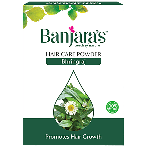 Banjara's Bhringaraj Hair Care Powder - Pure Herb, 100 g  100% Natural