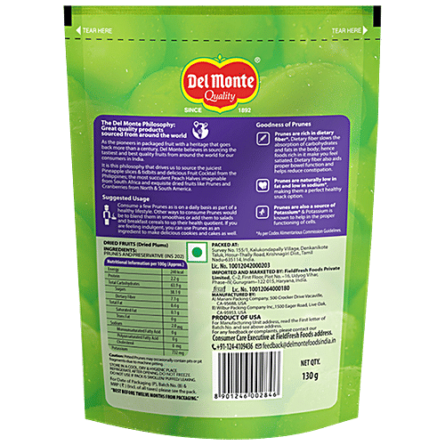 Del Monte California Prunes - Premium Pitted, 130 g  