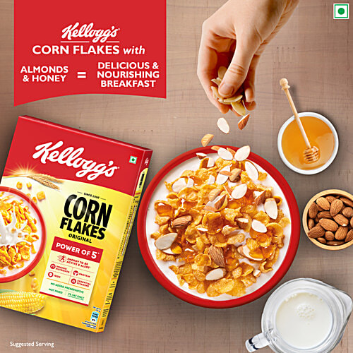 Kellogg's Corn Flakes - Original, High In Iron & B Group Vitamins, Breakfast Cereals, 900 g  Power of 5 (Energy, Protein, Iron, Calcium & Vitamins)