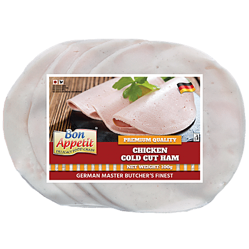 Bon Appetit Chicken - Cold Cut Ham, 100 g Pouch No Added Artificial Colourants, No Added Gluten