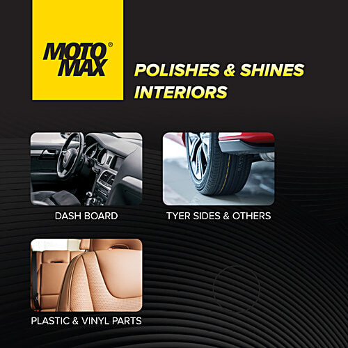 Motomax Dashboard Polish - Protects & Shines Car, Bikes Interiors, For Fibre, Plastic Surfaces, 100 ml  