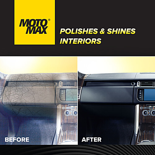 Motomax Dashboard Polish - Protects & Shines Car, Bikes Interiors, For Fibre, Plastic Surfaces, 100 ml  
