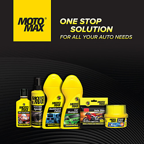 Motomax Dashboard Polish - Protects & Shines Car, Bikes Interiors, For Fibre, Plastic Surfaces, 100 ml  