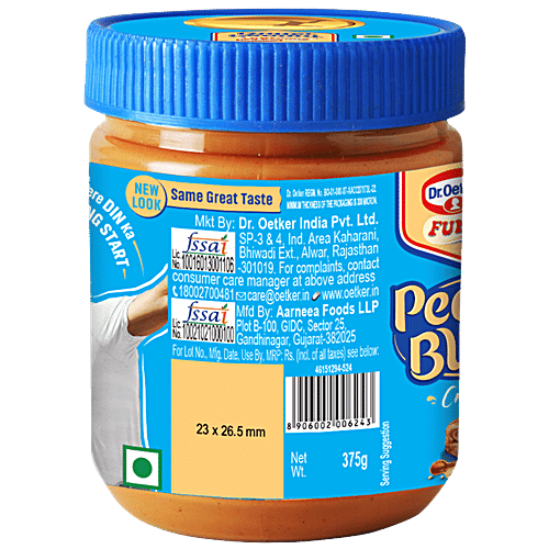 Dr.Oetker FunFoods Peanut Butter - Crunchy, 375 g  
