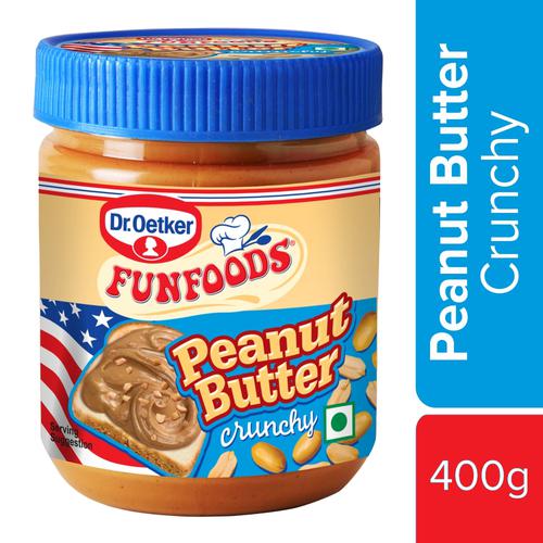 Dr. Oetker FunFoods Peanut Butter Crunchy, 400 g Jar 