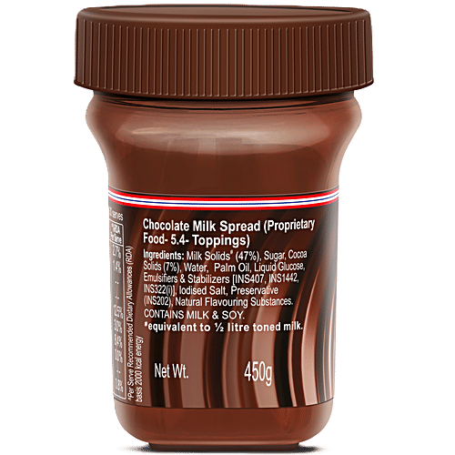 Dr.Oetker FunFoods Chocolate Milk Spread, 450 g Zero Trans Fat