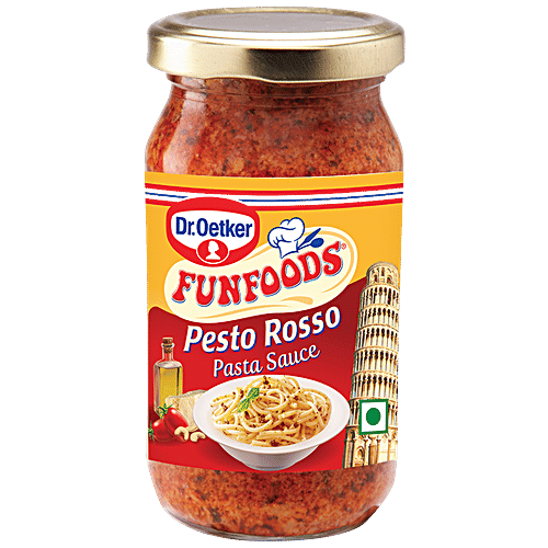 Dr.Oetker Funfoods Pesto Rosso Pasta Sauce, 140 g No Added Colour, Trans Fat Free