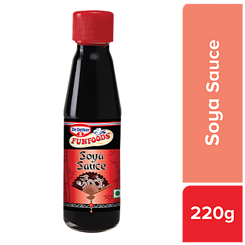 Dr.Oetker FunFoods Soya Sauce, 210 g  No Added Colour, Trans Fat Free