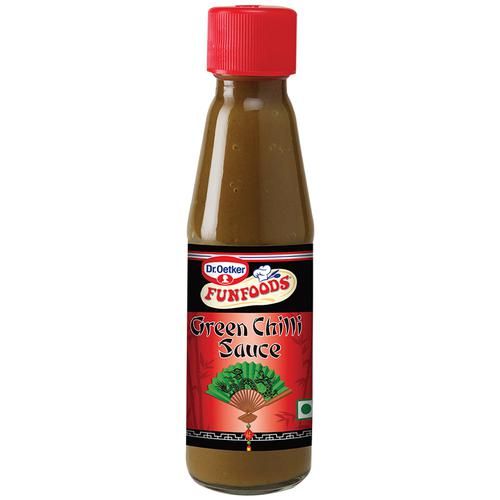 Dr. Oetker FunFoods Green Chilli Sauce, 200 g  