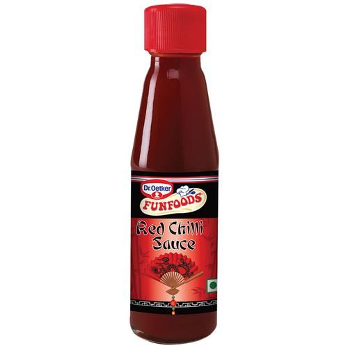 Dr. Oetker FunFoods Red Chilli Sauce, 220 g  No Added Colour, Trans Fat Free