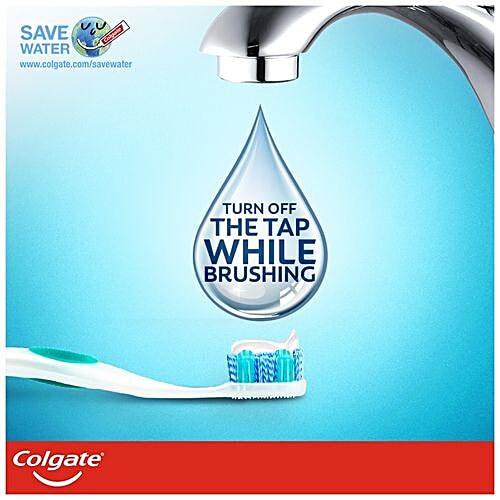 Colgate 360 Degree Visible White Medium Bristle Toothbrush, 1 pc Whitening Cups & Polishing Bristles