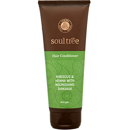 SoulTree Hair Conditioner - Hibiscus & Henna With Nourishing Shikakai, 200 g  