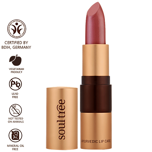 Soultree Ayurvedic Lipstick - Wild Honey 811, 4.5 g  Lead Free, Mineral Oil Free