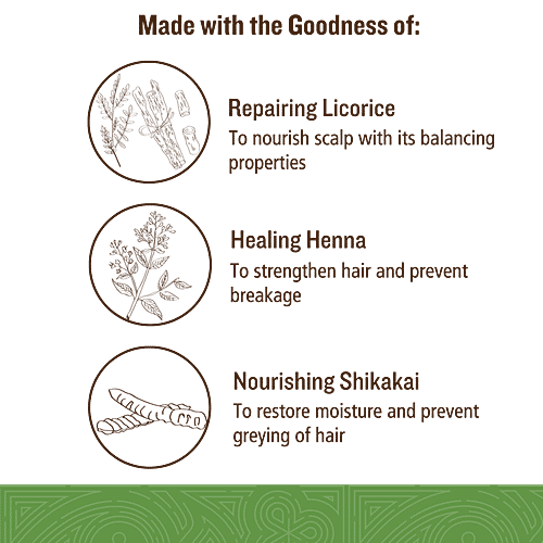 Soultree Ayurvedic Licorice Hair Repair Shampoo - with Strengthening Bhringraj, For Dull & Damaged Hair, 250 ml SLS & SLES Free