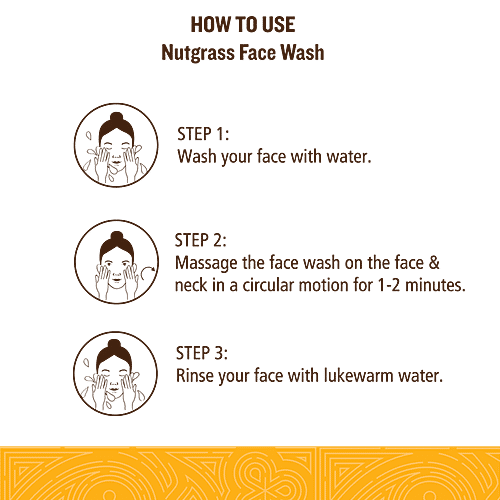 Soultree Ayurvedic Nutgrass Face Wash - with Neem & Soothing Chamomile, For Oily to Combination Skin, Paraben Free, 120 ml  Paraben Free