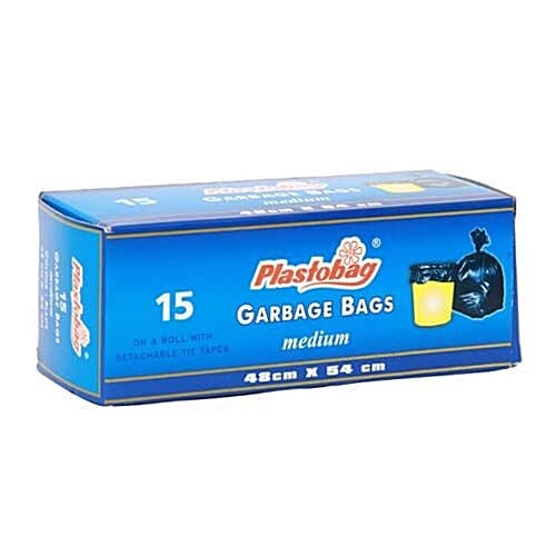 Buy Plastobag Garbage Bags Medium Online at Best Price of Rs null